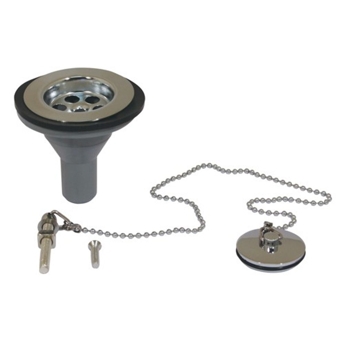 AG Chrome Sink Waste Plug and Chain 3/4