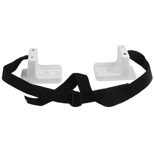 Can Plastic Tank Brackets with Straps (White) 9-96999