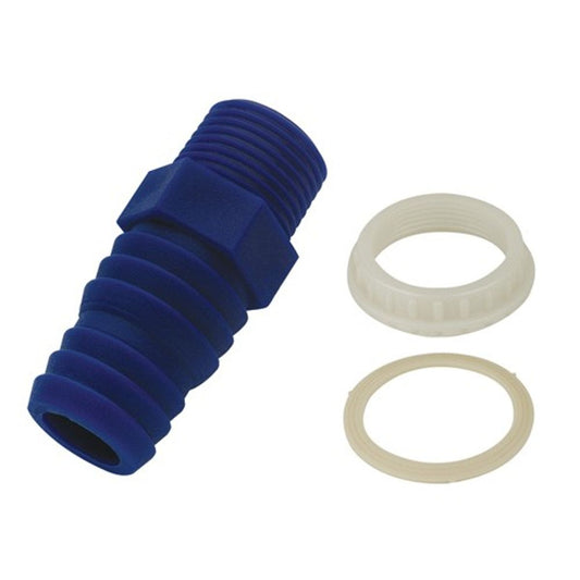 Can Plastic Straight Hose Tail (3/8" BSP Male to 17mm or 19mm Hose) 9-97054