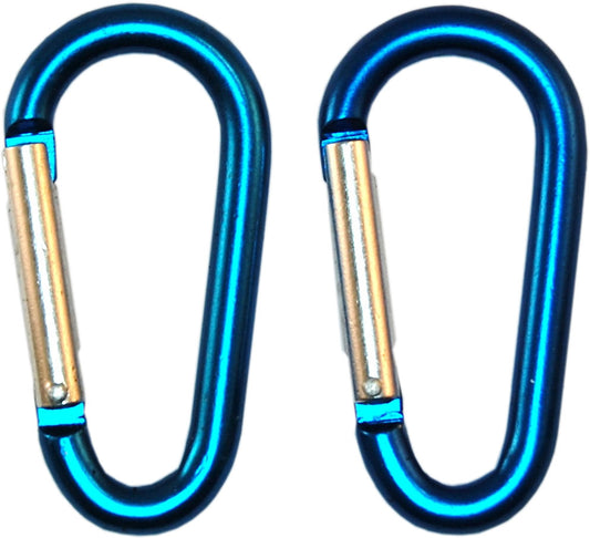 Beaver One Pair Round Alloy Carabiners Standard Blue