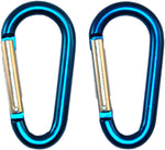 Beaver One Pair Round Alloy Carabiners Standard Blue - HS CODE - 	7616999090	  C.O.O. - 	TW