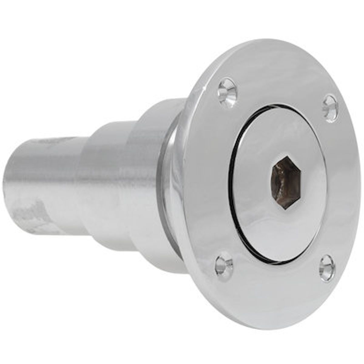 AG Chrome Pump Out Socket (Hex / 1-1/2" Hose) AD-002/M