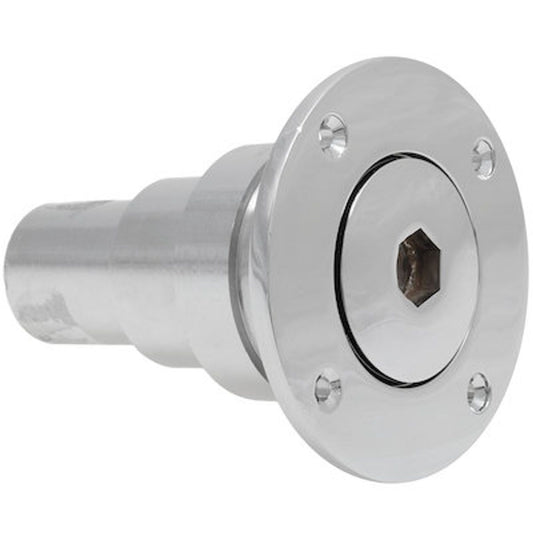AG Chrome Pump Out Socket (Hex / 1-1/2" Hose) AD-002/M