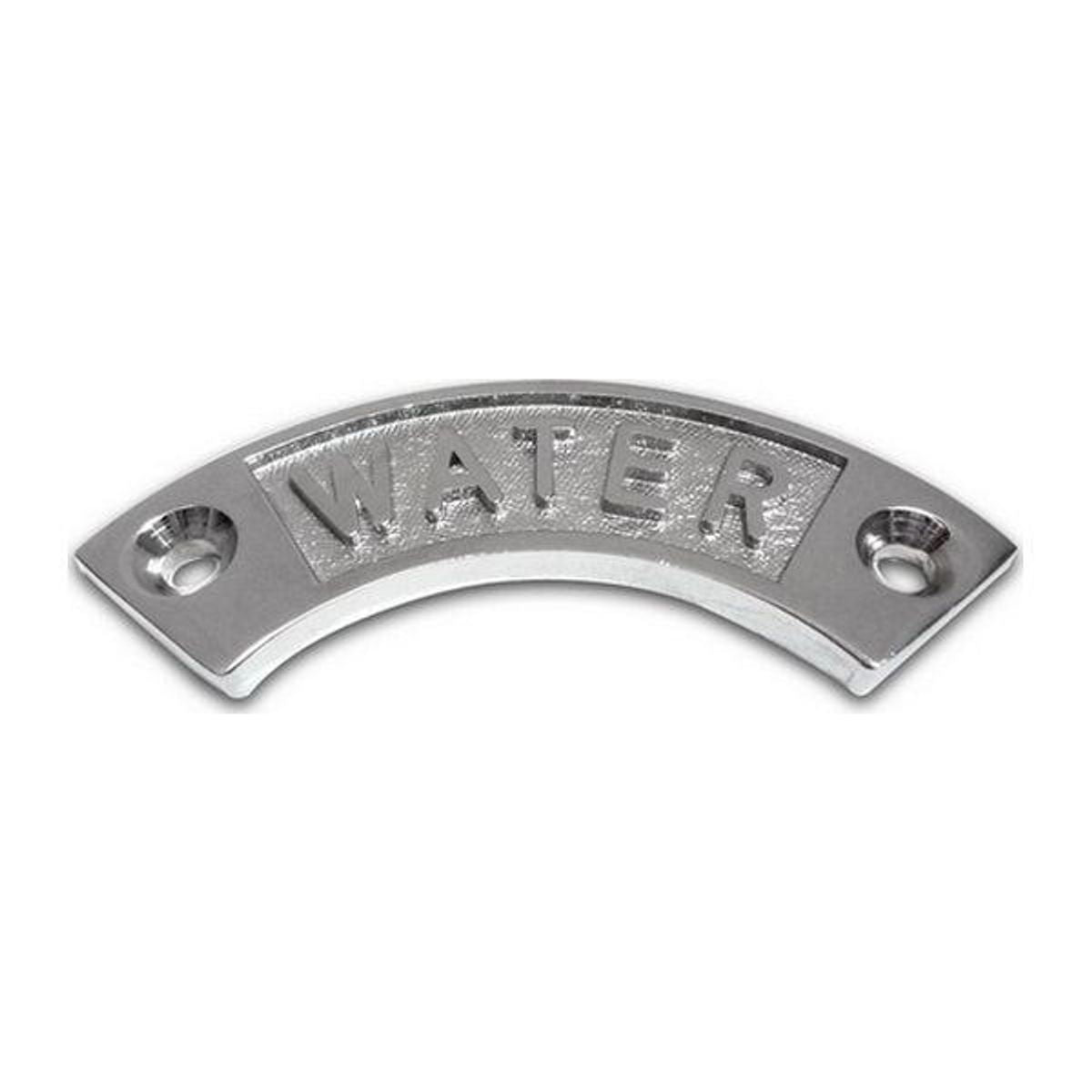 AG Curved Label 'Water' in Chrome AD-040/M