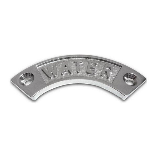 AG Curved Label 'Water' in Chrome AD-040/M