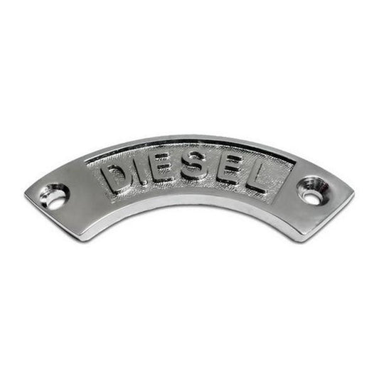 AG Curved Label 'Diesel' in Chrome AD-060/M