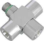 Beaver 3/8" UNF 90° Low Pressure Triple Hose Adaptor - HS CODE - 	73079200	  C.O.O. - 	EU