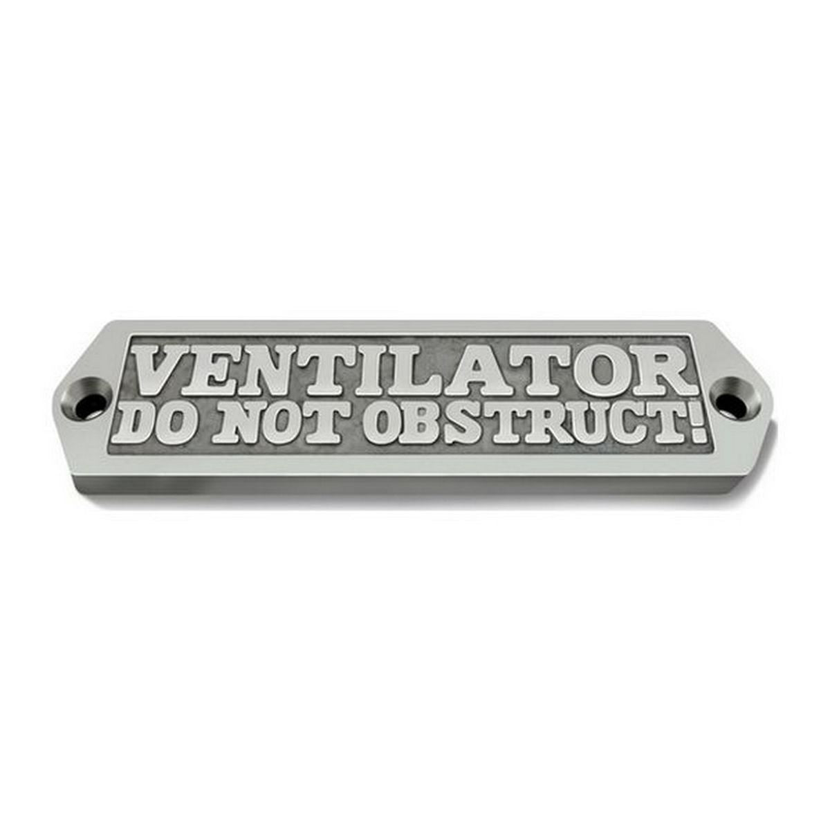 AG Nameplate 'Ventilator Do Not Obstruct' Cast Chrome N-79122C