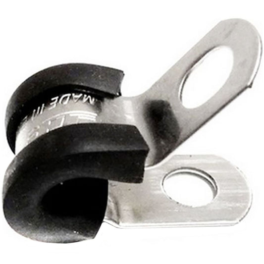 Jubilee Rubber Lined P Clip 10mm Stainless Steel (304) AH-077