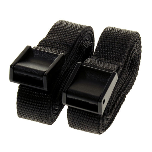 W4 Durable Nylon Black Cargo Straps (3 Metres / Pack of Two) AR-100