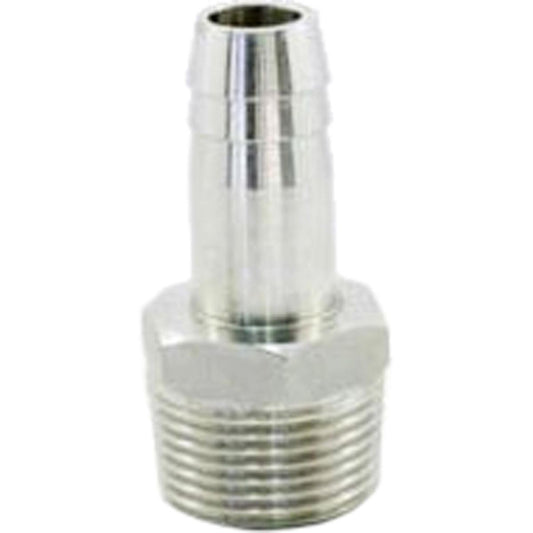 Arctic Steel Hose Tail 1-1/2" BSPT Male in Stainless 316 (38mm Hose) AS-H1-5SHTM