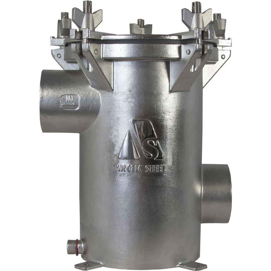 Arctic Steel Strainer SISO 4" BSP with Solid Lid (2205 Stainless) AS-WS-SISO-400-S-A