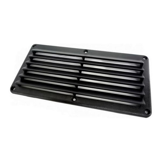 AAA Black Plastic Louvered Air Vent (257mm x 123mm) AV-041