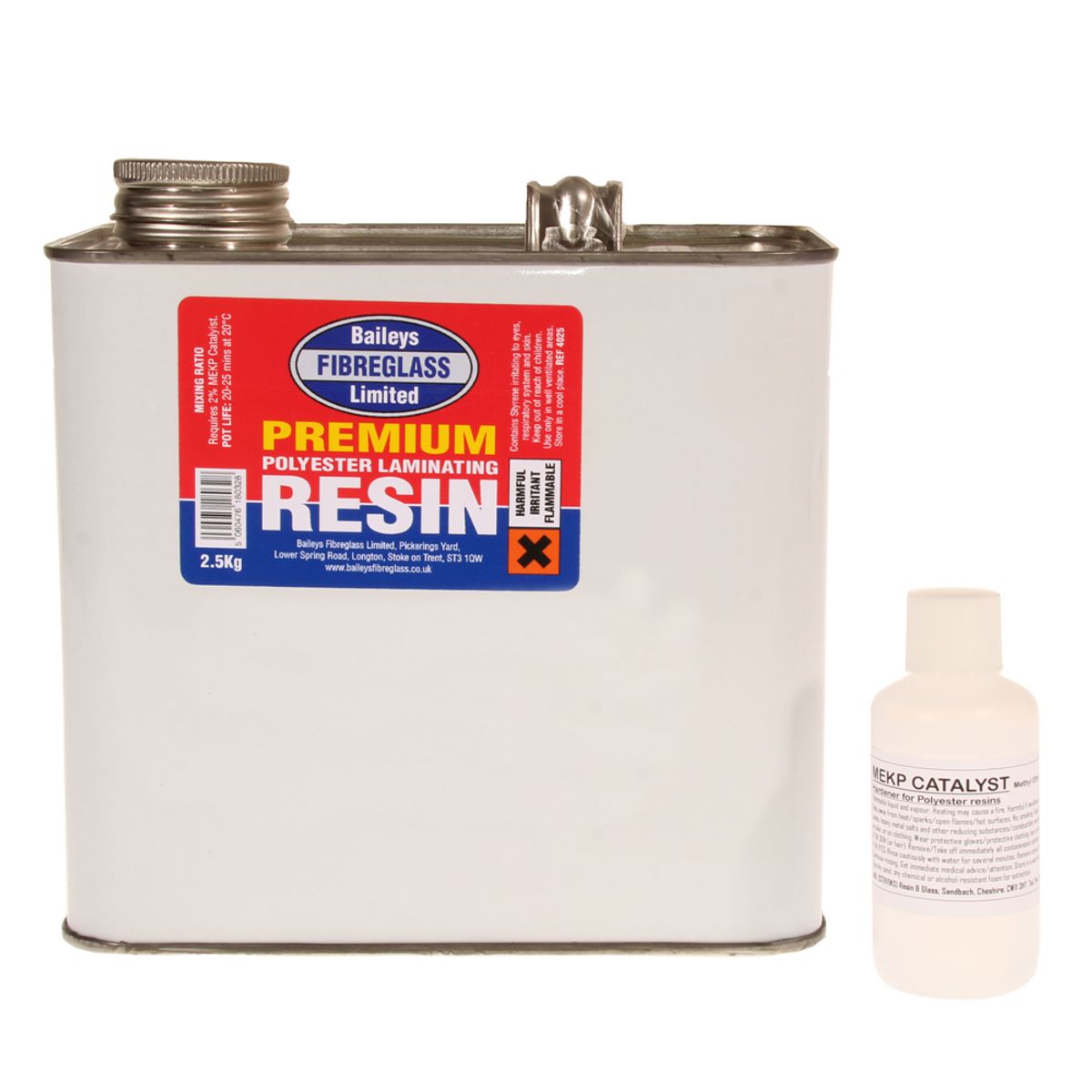 Baileys Premium Fibreglass Polyester Resin 2.5kg with Hardener BA-013