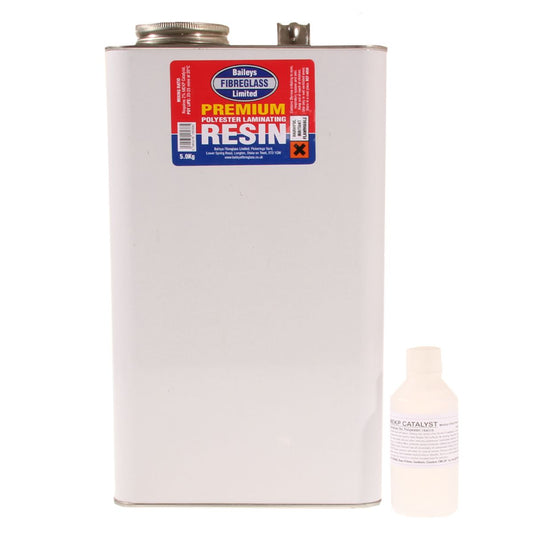 Baileys Premium Fibreglass Polyester Resin 5kg with Hardener BA-014