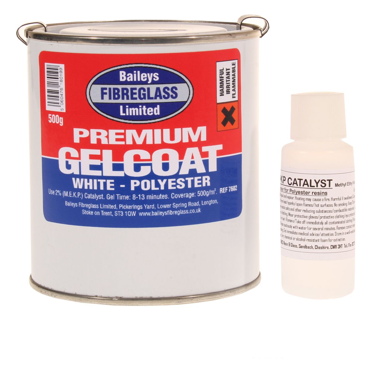 Baileys Premium Gelcoat in Brilliant White (500g / with Hardener) BA-021
