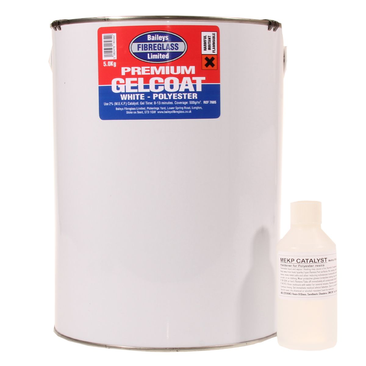 Baileys Premium Gelcoat in Brilliant White (5kg / with Hardener) BA-024