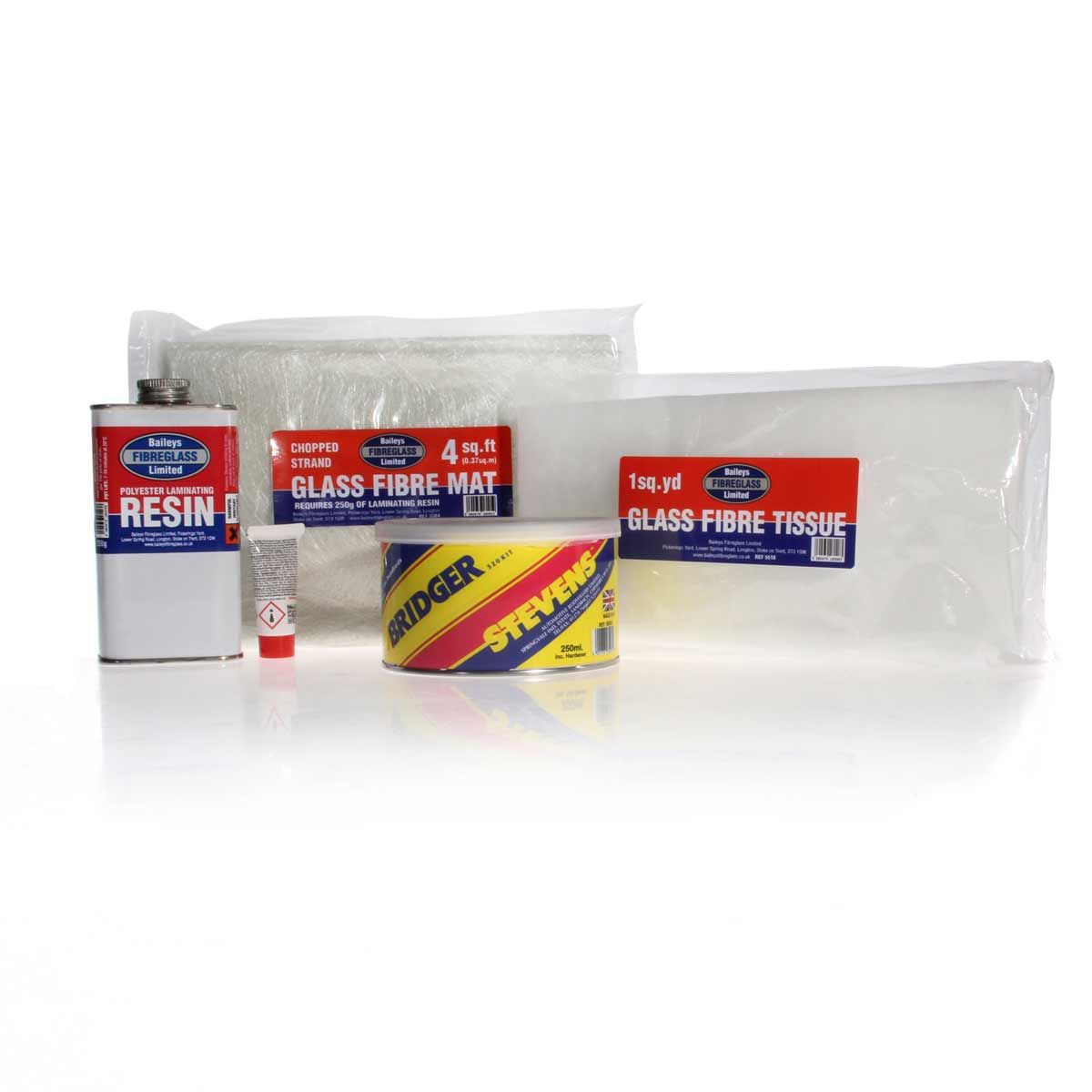 Baileys Fibreglass GRP Repair Project Kit No1 (4 sq.ft) BA-2601