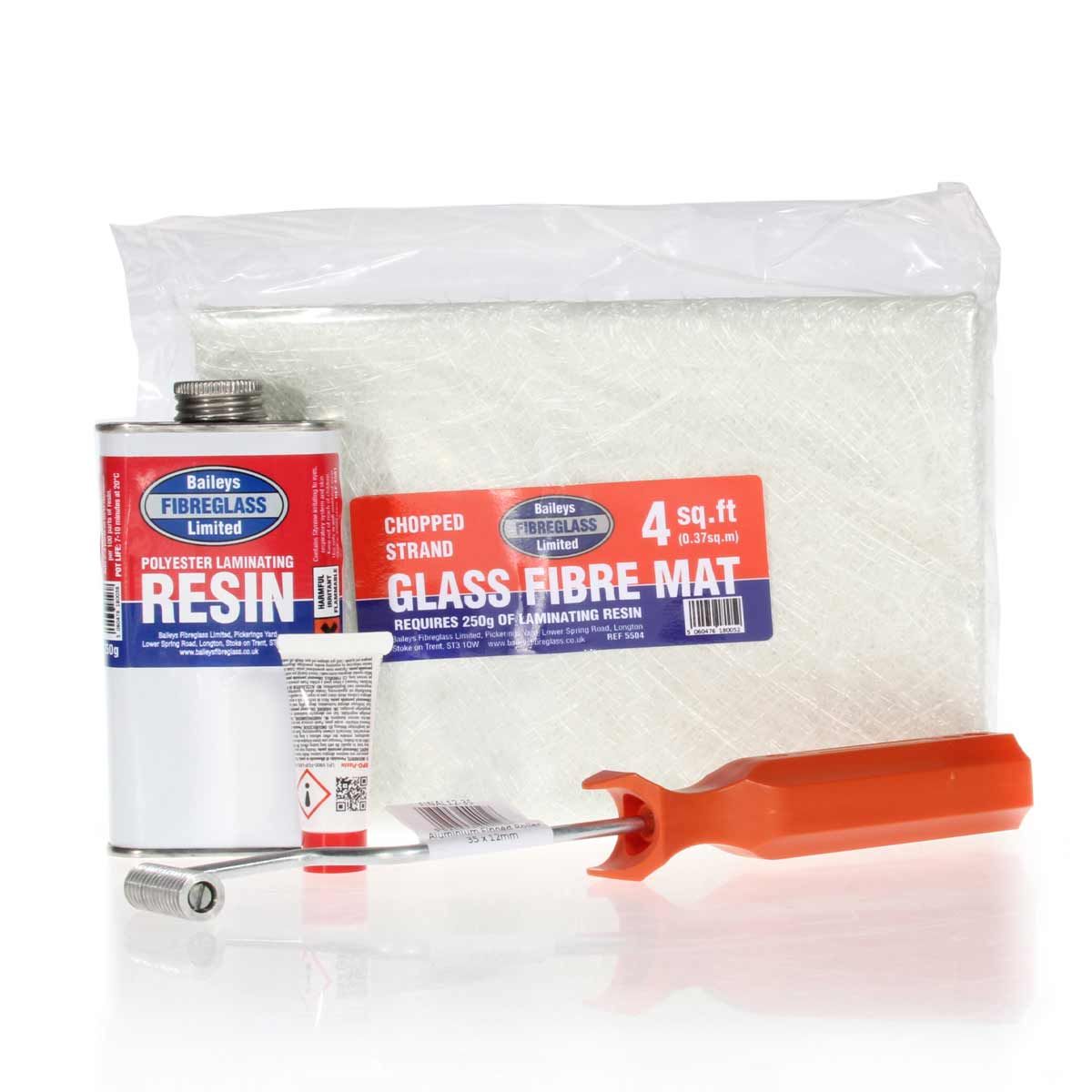Baileys Fibreglass Repair Project Kit with Bubble Burster (4 sq.ft) BA-2603