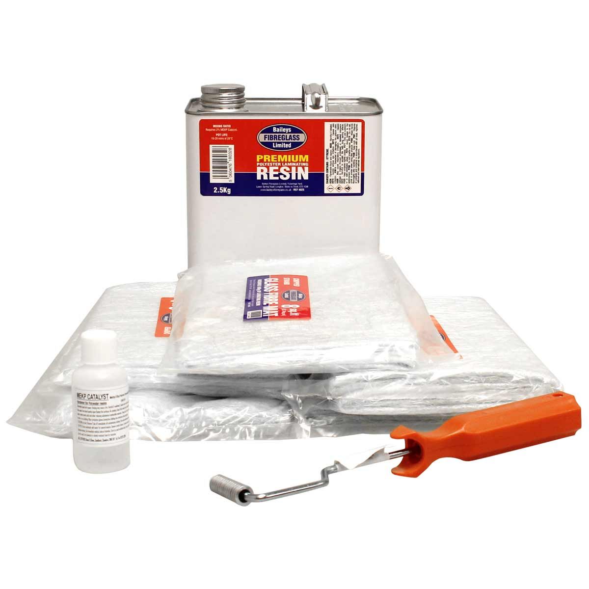 Baileys Fibreglass Repair Kit with Bubble Burster (40 sq ft) BA-3540