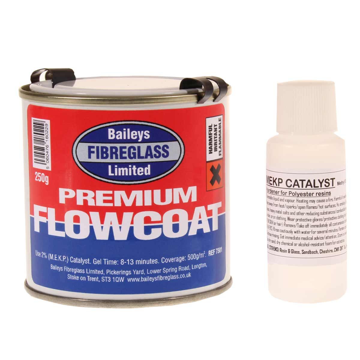 Baileys Black Flowcoat / Topcoat with Hardener 250g BA-7401