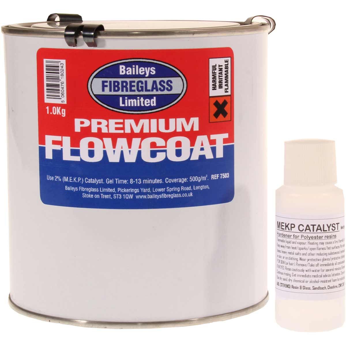 Baileys Black Flowcoat / Topcoat with Hardener 1.0kg BA-7403