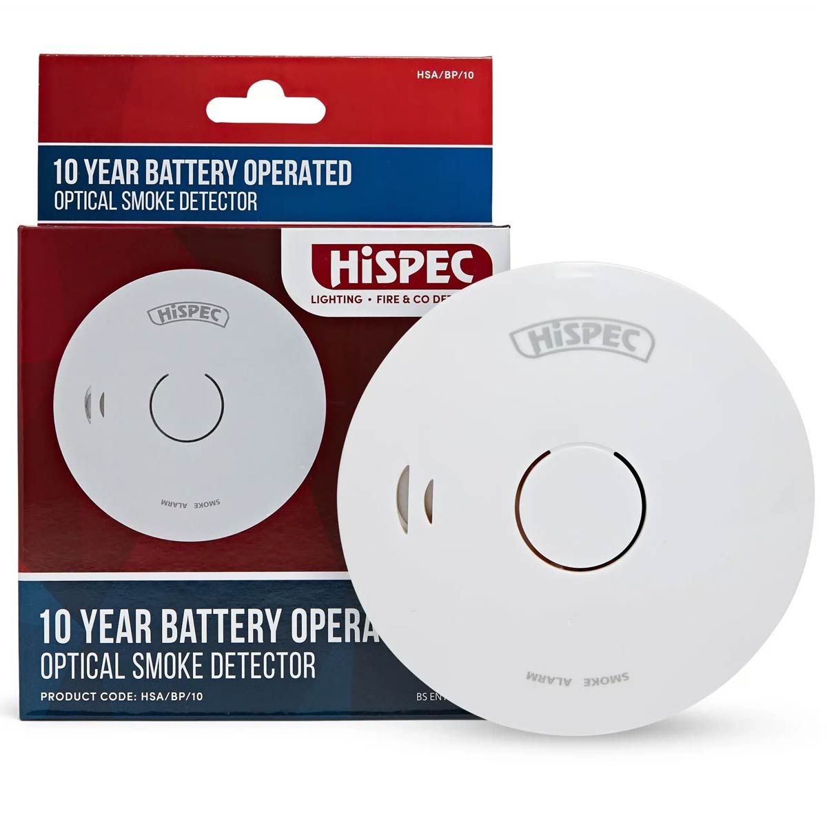 HiSpec 10 Year Optical Smoke Alarm With Lithium Battery BP/10
