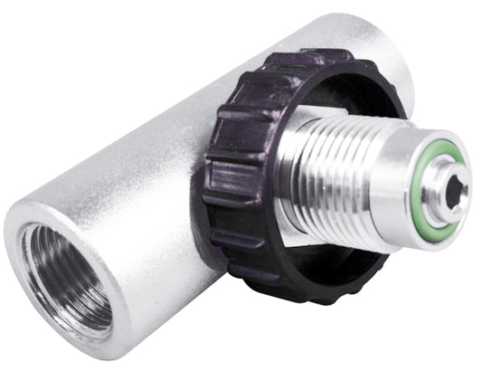 BTS 300 Bar DIN G 5/8 Male TAdaptor with 2 Female 232 Bar DIN Outlets A16910611