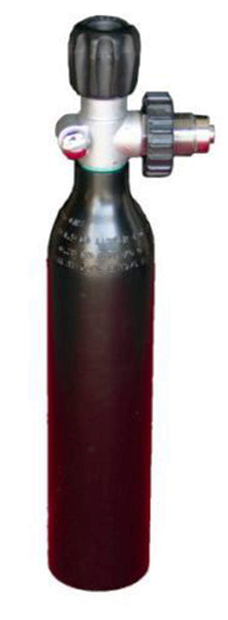 BTS 0.35 Litre 300 Bar Black Luxfer Aluminium Cylinder with Male DIN Valve S16116513