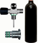 BTS 1.5 Litre 230 Bar Black Luxfer Aluminium Cylinder with Left Hand DIN Valve & Blanking Plug S16416682