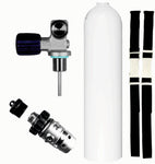 Beaver BTS 3 Litre 232 Bar White Luxfer Aluminium Cylinder with DIN Valve, 1st Stage, OPV & Cylinder Mounting Straps S20999902