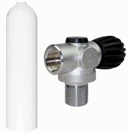 BTS 3 Litre 232 Bar Black Luxfer Aluminium Cylinder with Rebreather Valve S16216501