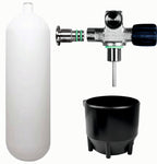 BTS 10 Litre 232 Bar Steel Cylinder with Right Hand DIN Valve & Blind Plug & Boot S16416608