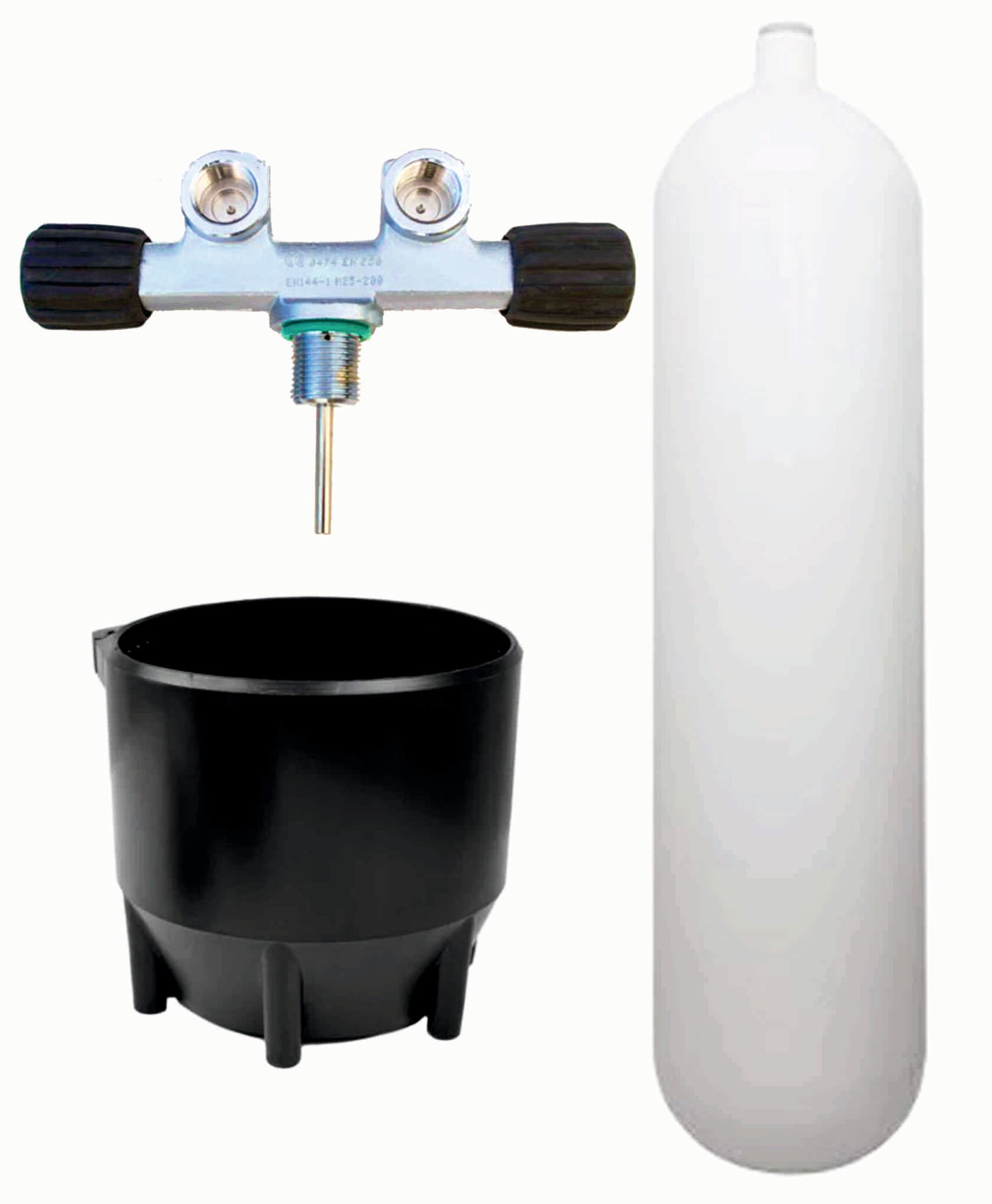 BTS 12 Litre 232 Bar Tall Cylinder with Twin Outlet DIN Valve S16116614