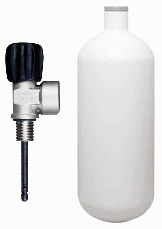 BTS 1 Litre 200 Bar Steel Cylinder with Top Handled DIN Valve S16116676