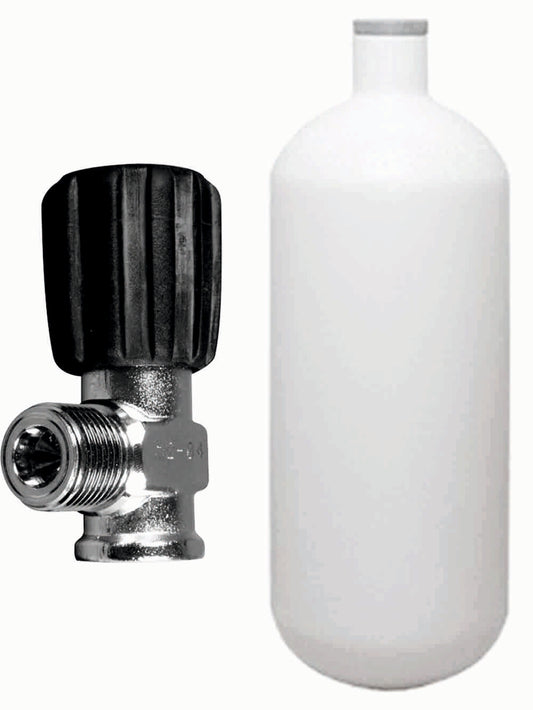 BTS 1 Litre 200 Bar Steel Cylinder with Inert Gas Valve S16116679