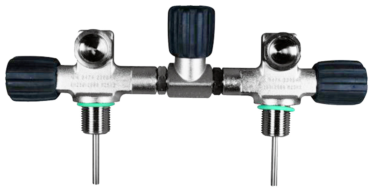 BTS 186mm 232 Bar Aluminium Cylinder Manifold with DIN Outlets & Isolator S16310629