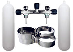 BTS Standard 12 Litre 232 Bar DIN Steel Cylinder Twin Set with Isolation Manifold & Bands S16116659