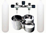 Beaver BTS 7 Litre 230 Bar DIN Steel Cylinder Twin Set with Isolation Manifold & Wide Bands S16116689