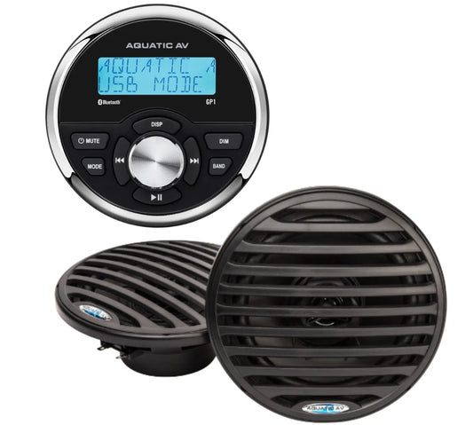 Aquatic GP1 Bundle (GP1 Stereo & Economy Speakers) Black