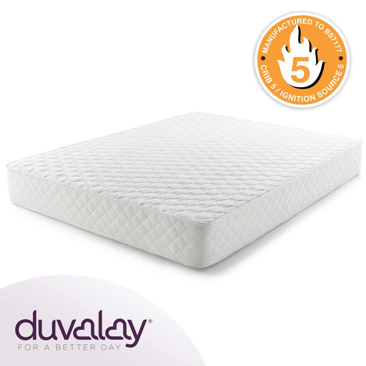 Duvalay Silver Single Mattress 6' x 2'9" x 9" (183cm x 84cm x 22cm)