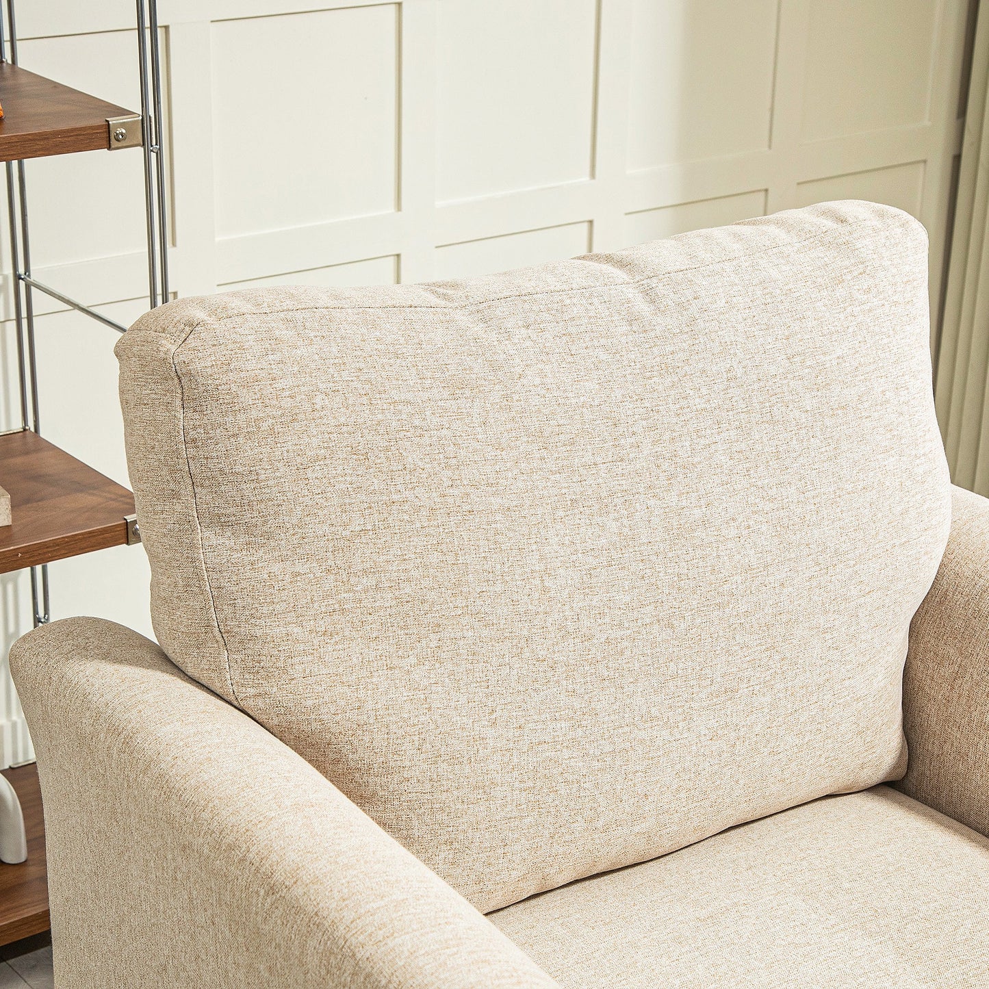 HOMCOM Linen-Look Armchair - Beige
