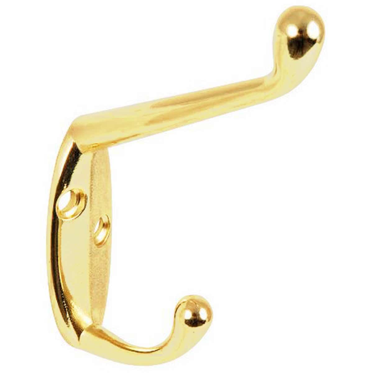 AG Double Wardrobe Hook in Brass (55mm) CF-142