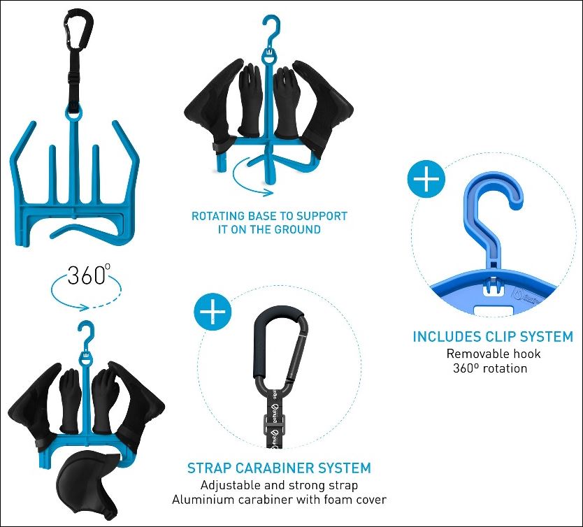 Surflogic Wetsuit Accessories Hanger Double System - waterworldsports.co.uk