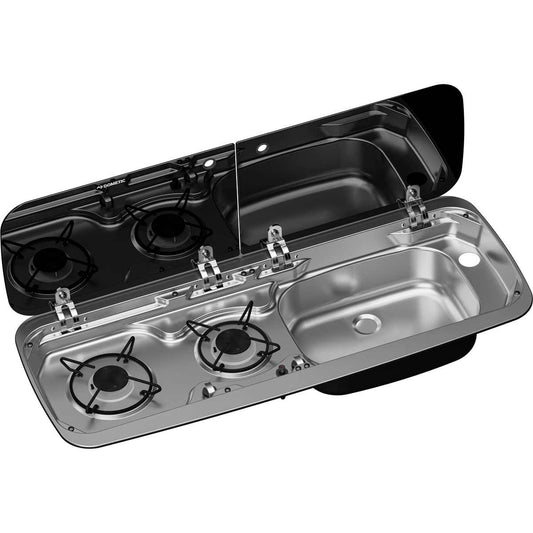 Dometic 2 Burner Hob & Sink Unit 9222 R/H (Piezo Ignition & Shut Off)