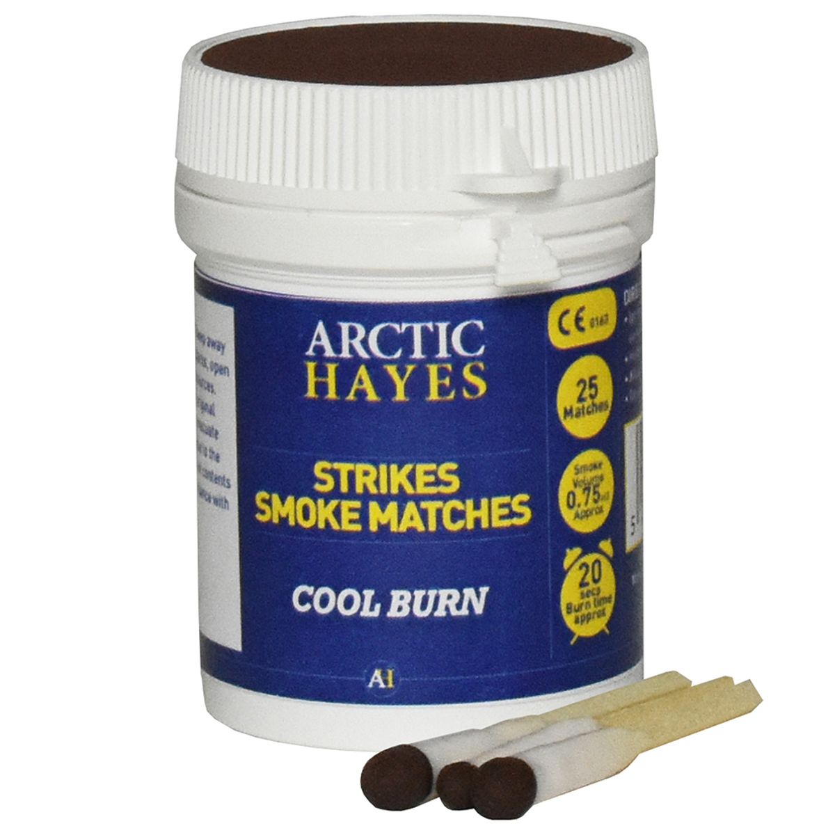Arctic Hayes Smoke Matches Tub of 25 E113/25