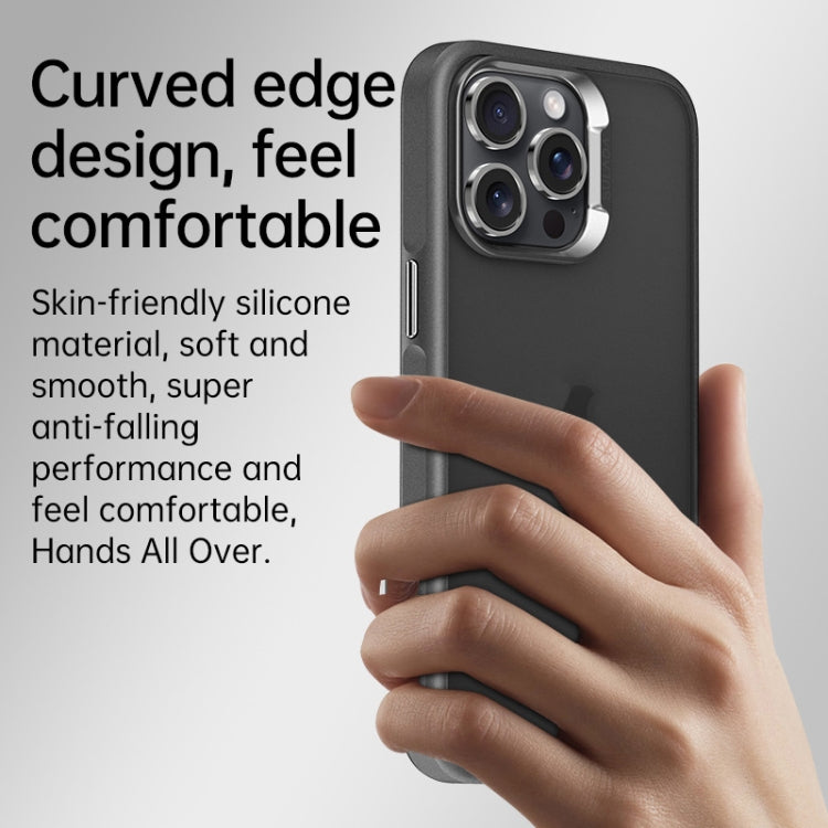 For iPhone 16 Pro Max SULADA Skin Feel Matte Shockproof Phone Case(Grey)