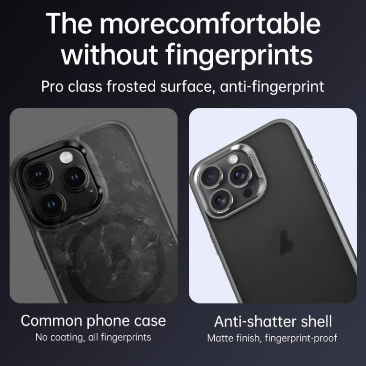 For iPhone 16 Pro Max SULADA Skin Feel Matte Shockproof Phone Case(Grey)