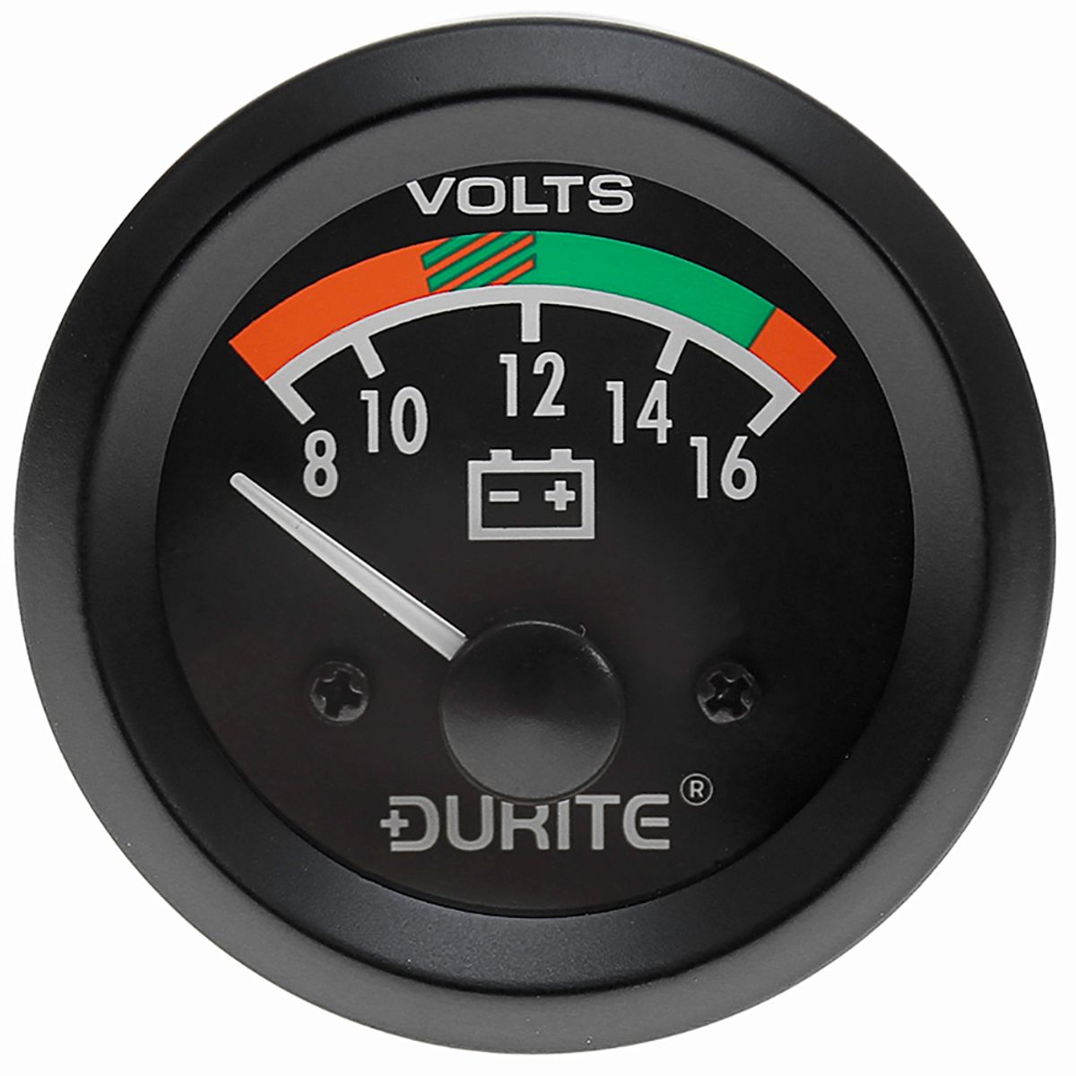 Durite 0-523-22 Voltmeter with Black Bezel & Dial (12V) EI-002