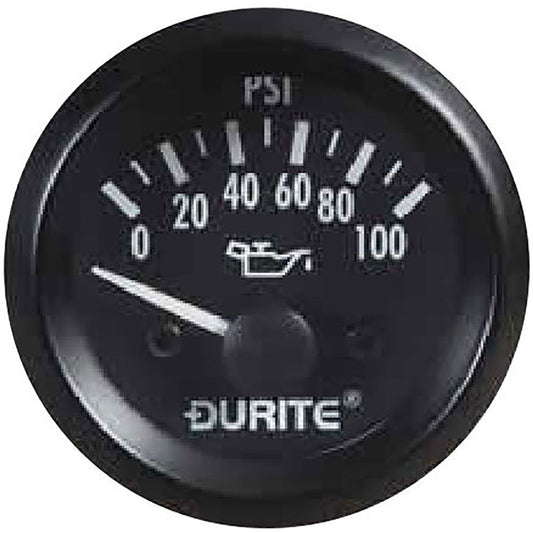 Durite 0-523-17 Pressure Gauge 6 Bar (Black Bezel and Dial, 1/8" NPTF) EI-021